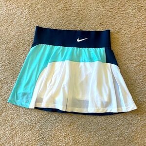 Nike Tennis Skirt White and Blue